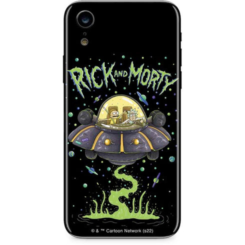 Adult Swim Rick and Morty Spaceship iPhone XR Skin