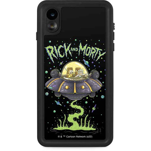 Adult Swim Rick and Morty Spaceship iPhone XR Waterproof Case