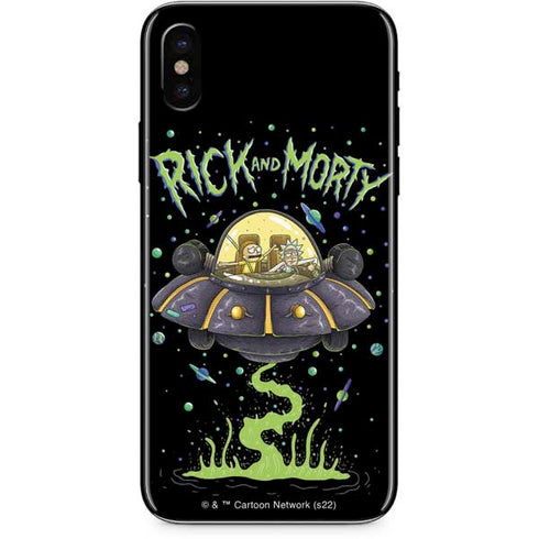 Adult Swim Rick and Morty Spaceship iPhone XS Max Skin