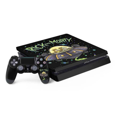 Adult Swim Rick and Morty Spaceship PS4 Slim Bundle Skin