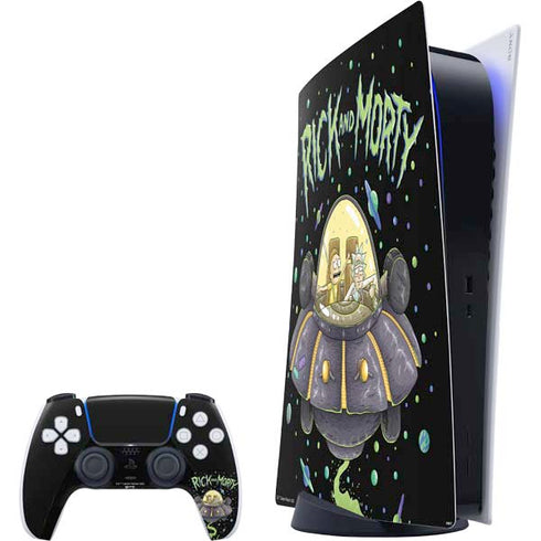 Adult Swim Rick and Morty Spaceship PS5 Digital Edition Bundle Skin