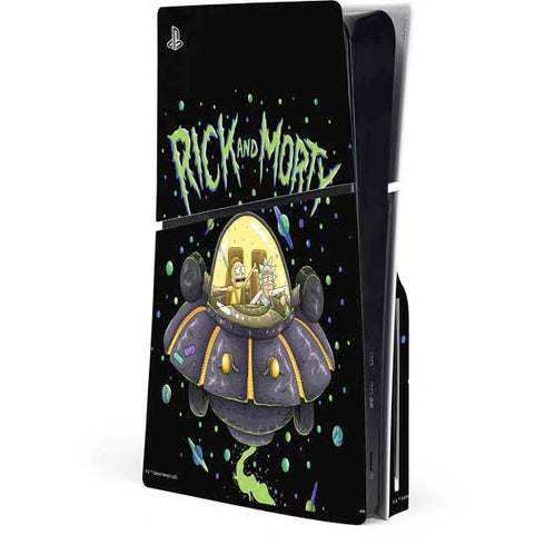 Adult Swim Rick and Morty Spaceship PS5 Slim Disk Console Skin