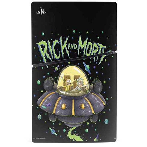 Adult Swim Rick and Morty Spaceship PS5 Slim Disk Console Skin