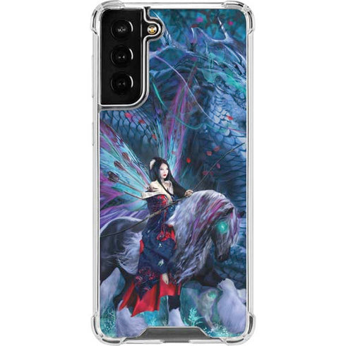 Ruth Thompson Ride of the Yokai Fairy and Dragon Galaxy S21 FE Clear Case