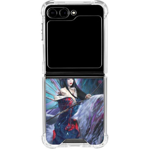 Ride of the Yokai Fairy and Dragon by Ruth Thompson Galaxy Z Flip5 5G Clear Case