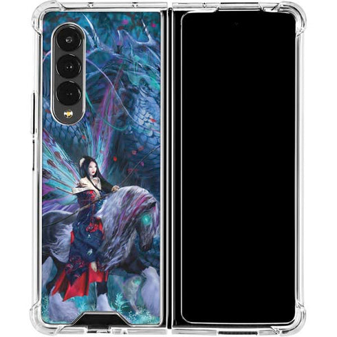 Ruth Thompson Ride of the Yokai Fairy and Dragon Galaxy Z Fold4 5G Clear Case