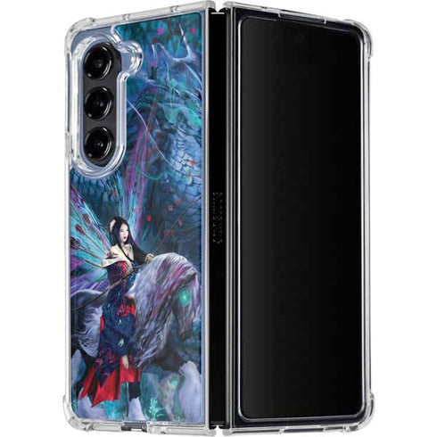 Ride of the Yokai Fairy and Dragon by Ruth Thompson Galaxy Z Fold5 5G Clear Case