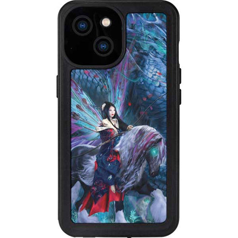 Ride of the Yokai Fairy and Dragon by Ruth Thompson iPhone 15 Waterproof Case