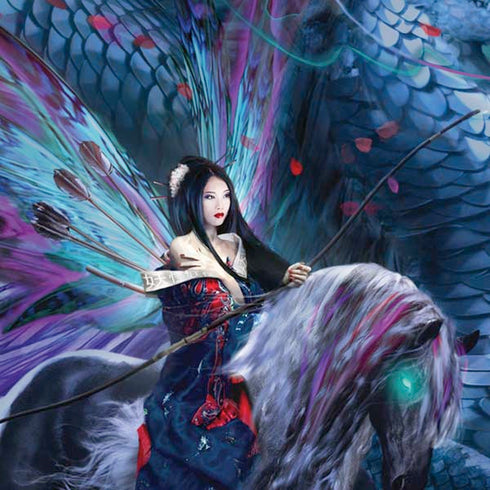 Ruth Thompson Ride of the Yokai Fairy and Dragon iPhone XR Skin
