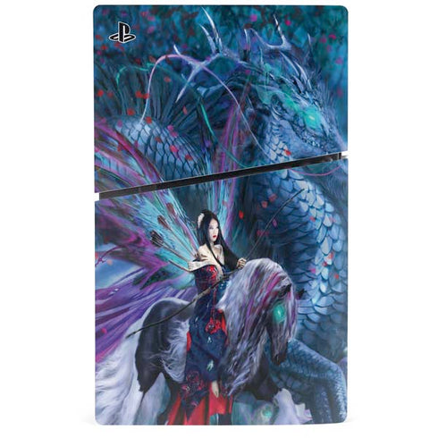 Ride of the Yokai Fairy and Dragon by Ruth Thompson PS5 Slim Disk Console Skin