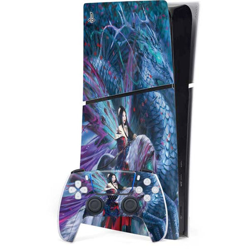 Ride of the Yokai Fairy and Dragon by Ruth Thompson PS5 Slim Digital Edition Console Skin