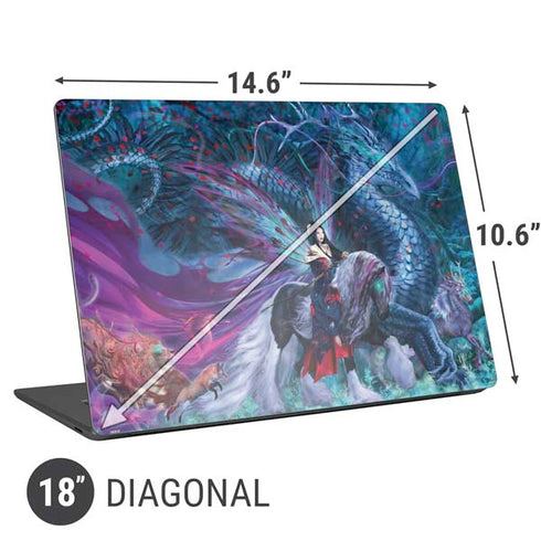 Ruth Thompson Ride of the Yokai Fairy and Dragon Universal Laptop 18in (14.6 x 10.6in) Skin