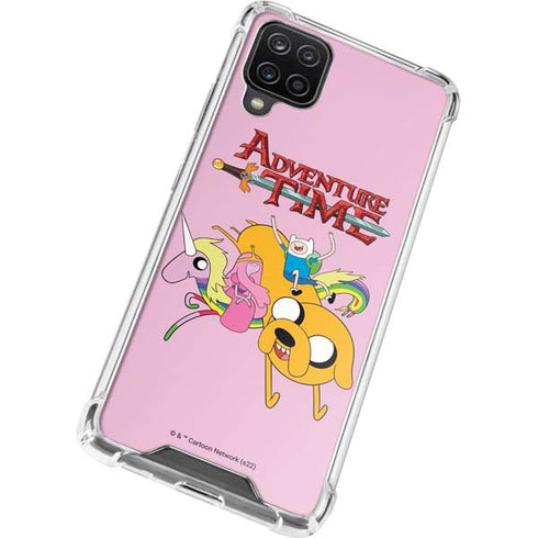 Adult Swim Adventure Time Riding in a Unicorn Galaxy A12 Clear Case