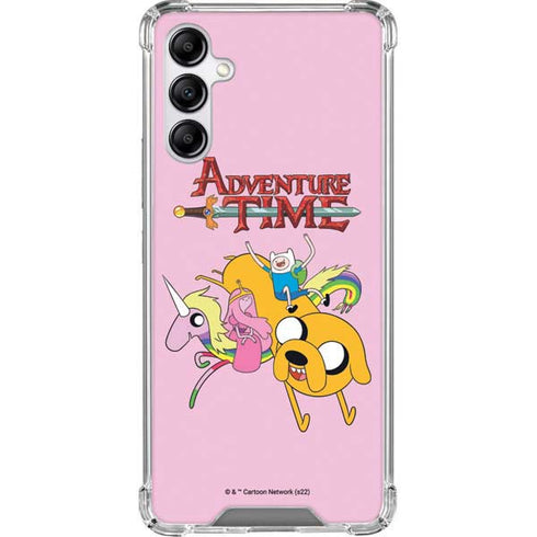 Adult Swim Adventure Time Riding in a Unicorn Galaxy A14 5G Clear Case