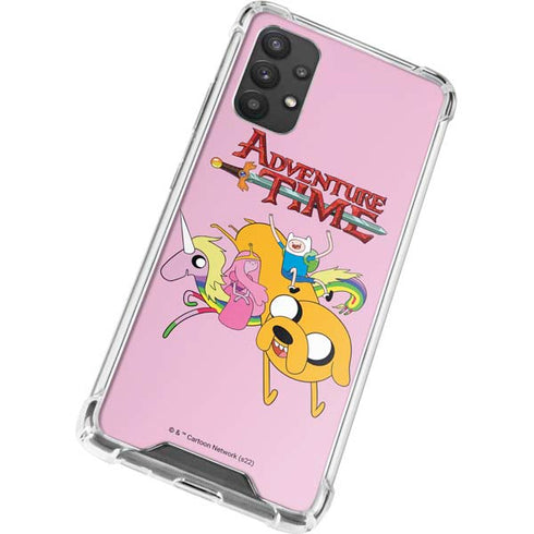 Adult Swim Adventure Time Riding in a Unicorn Galaxy A32 5G Clear Case