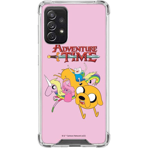 Adult Swim Adventure Time Riding in a Unicorn Galaxy A72 5G Clear Case