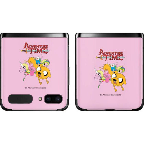 Adult Swim Adventure Time Riding in a Unicorn Galaxy Z Flip Skin