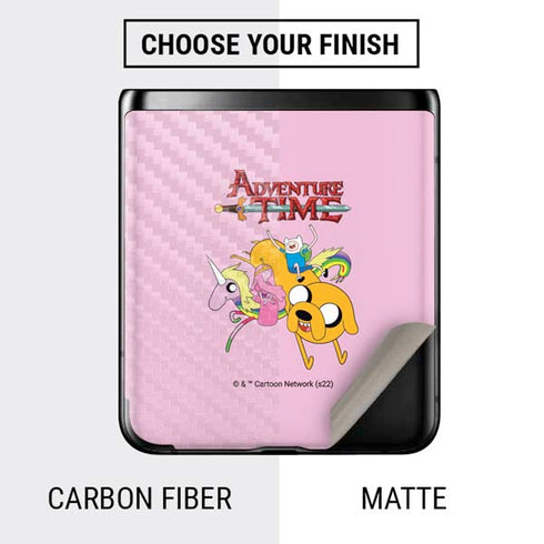 Adult Swim Adventure Time Riding in a Unicorn Galaxy Z Flip Skin