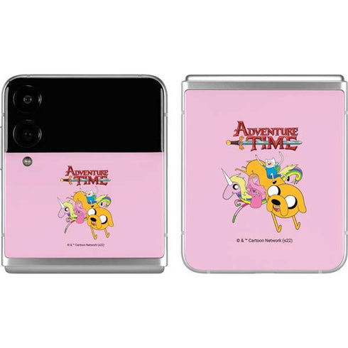 Adult Swim Adventure Time Riding in a Unicorn Galaxy Z Flip4 5G Skin