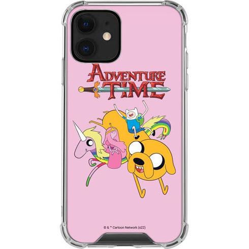 Adult Swim Adventure Time Riding in a Unicorn iPhone 12 Clear Case
