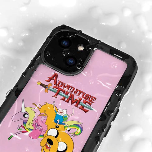 Adult Swim Adventure Time Riding in a Unicorn iPhone 13 Mini Waterproof Case