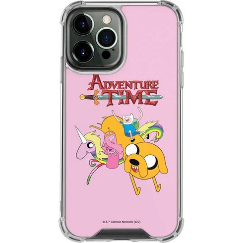 Adult Swim Adventure Time Riding in a Unicorn iPhone 13 Pro Max Clear Case