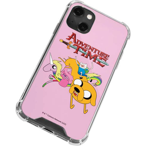 Adult Swim Adventure Time Riding in a Unicorn iPhone 14 Plus Clear Case