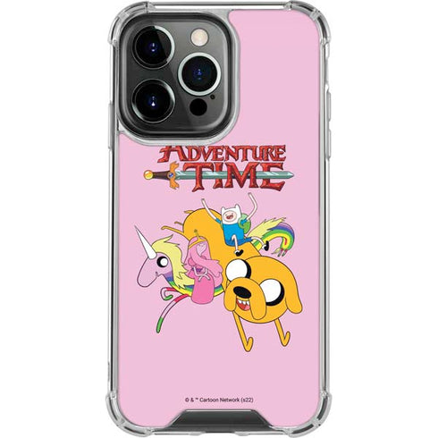 Adult Swim Adventure Time Riding in a Unicorn iPhone 15 Pro Clear Case
