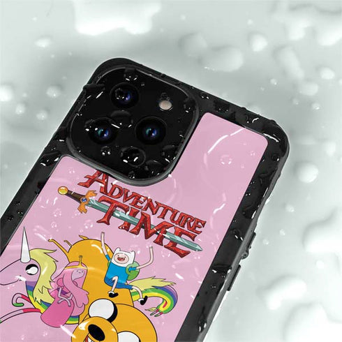 Adult Swim Adventure Time Riding in a Unicorn iPhone 14 Pro Waterproof Case