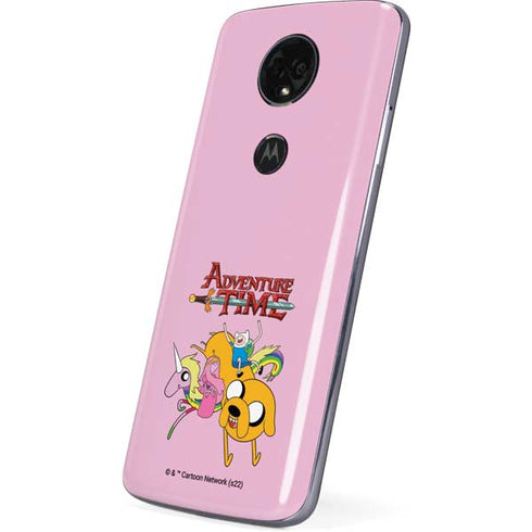 Adult Swim Adventure Time Riding in a Unicorn Moto E5 Plus Skin