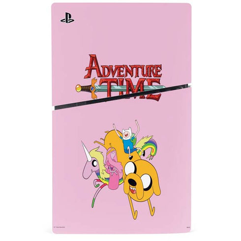 Adult Swim Adventure Time Riding in a Unicorn PS5 Slim Disk Console Skin