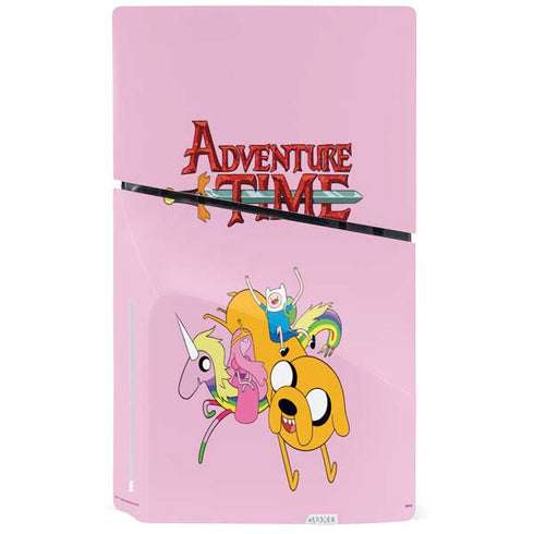 Adult Swim Adventure Time Riding in a Unicorn PS5 Slim Disk Console Skin