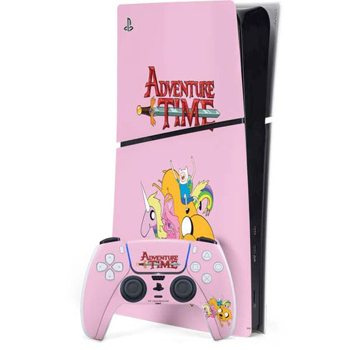 Adult Swim Adventure Time Riding in a Unicorn PS5 Slim Digital Edition Console Skin