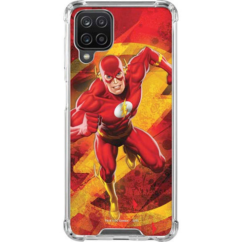 DC Comics The Flash Action Pose Galaxy A12 Clear Case