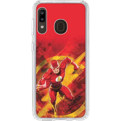 DC Comics The Flash Action Pose Galaxy A20 Clear Case