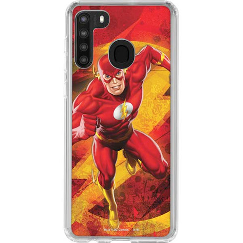 DC Comics The Flash Action Pose Galaxy A21 Clear Case