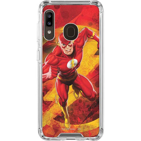 DC Comics The Flash Action Pose Galaxy A30 Clear Case