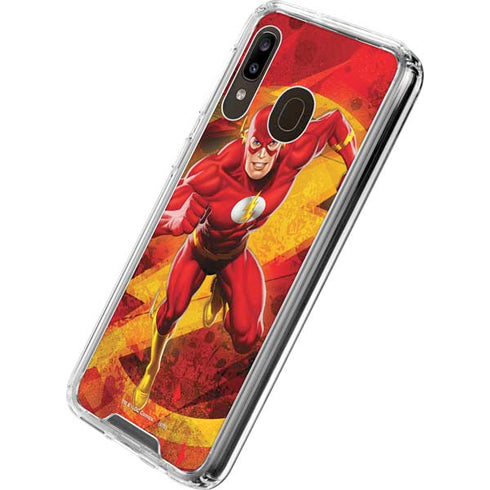 DC Comics The Flash Action Pose Galaxy A30 Clear Case