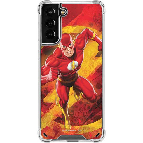 DC Comics The Flash Action Pose Galaxy S21 Plus 5G Clear Case