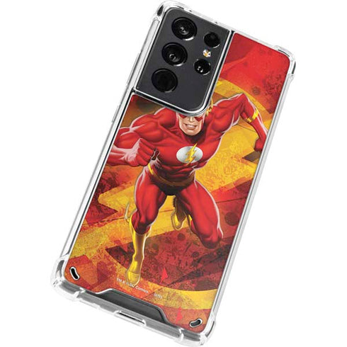 DC Comics The Flash Action Pose Galaxy S21 Ultra 5G Clear Case