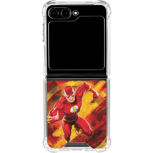 DC Comics The Flash Action Pose Galaxy Z Flip5 5G Clear Case