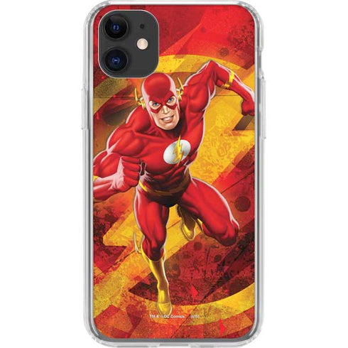 DC Comics The Flash Action Pose iPhone 11 Clear Case