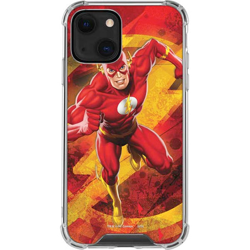 DC Comics The Flash Action Pose iPhone 14 Plus Clear Case