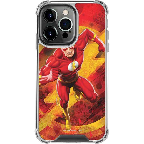 DC Comics The Flash Action Pose iPhone 14 Pro Clear Case