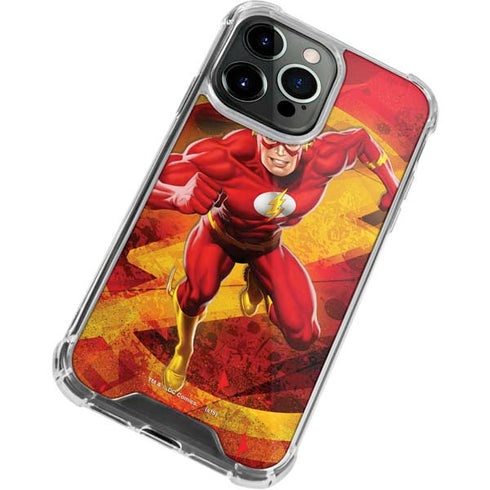 DC Comics The Flash Action Pose iPhone 15 Pro Clear Case