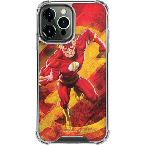 DC Comics The Flash Action Pose iPhone 14 Pro Max Clear Case