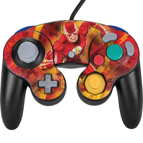 DC Comics The Flash Action Pose Nintendo GameCube Controller Skin