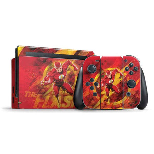 DC Comics The Flash Action Pose Nintendo Switch Bundle Skin