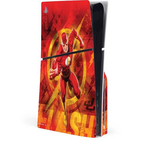 DC Comics The Flash Action Pose PS5 Slim Disk Console Skin