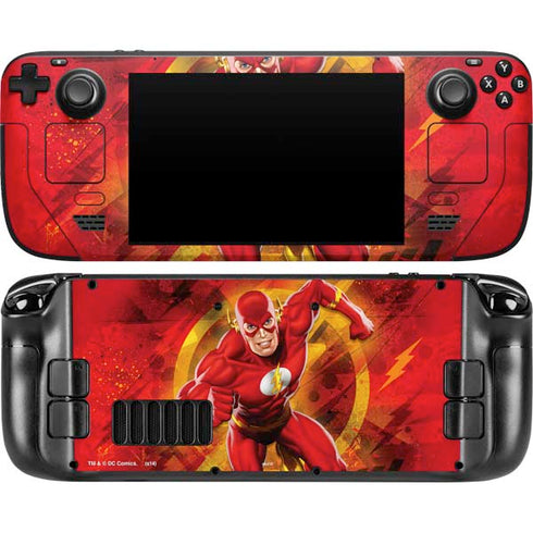 DC Comics The Flash Action Pose Steam Deck Handheld Gaming Computer Skin